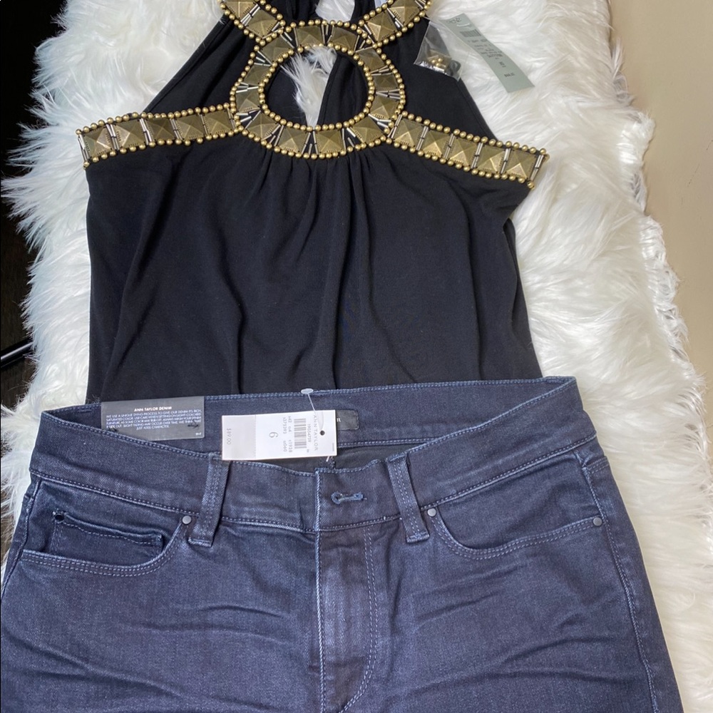 Ann Taylor Dark Denim Modern Skinny Jean - Picture 10 of 15